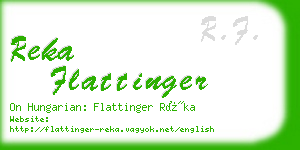 reka flattinger business card